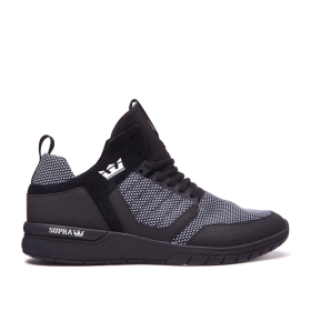 Supra Mens METHOD High Top Shoes Black/White/black | US-47835